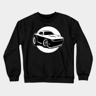 Modern American Muscle Car Cartoon Illustration Crewneck Sweatshirt